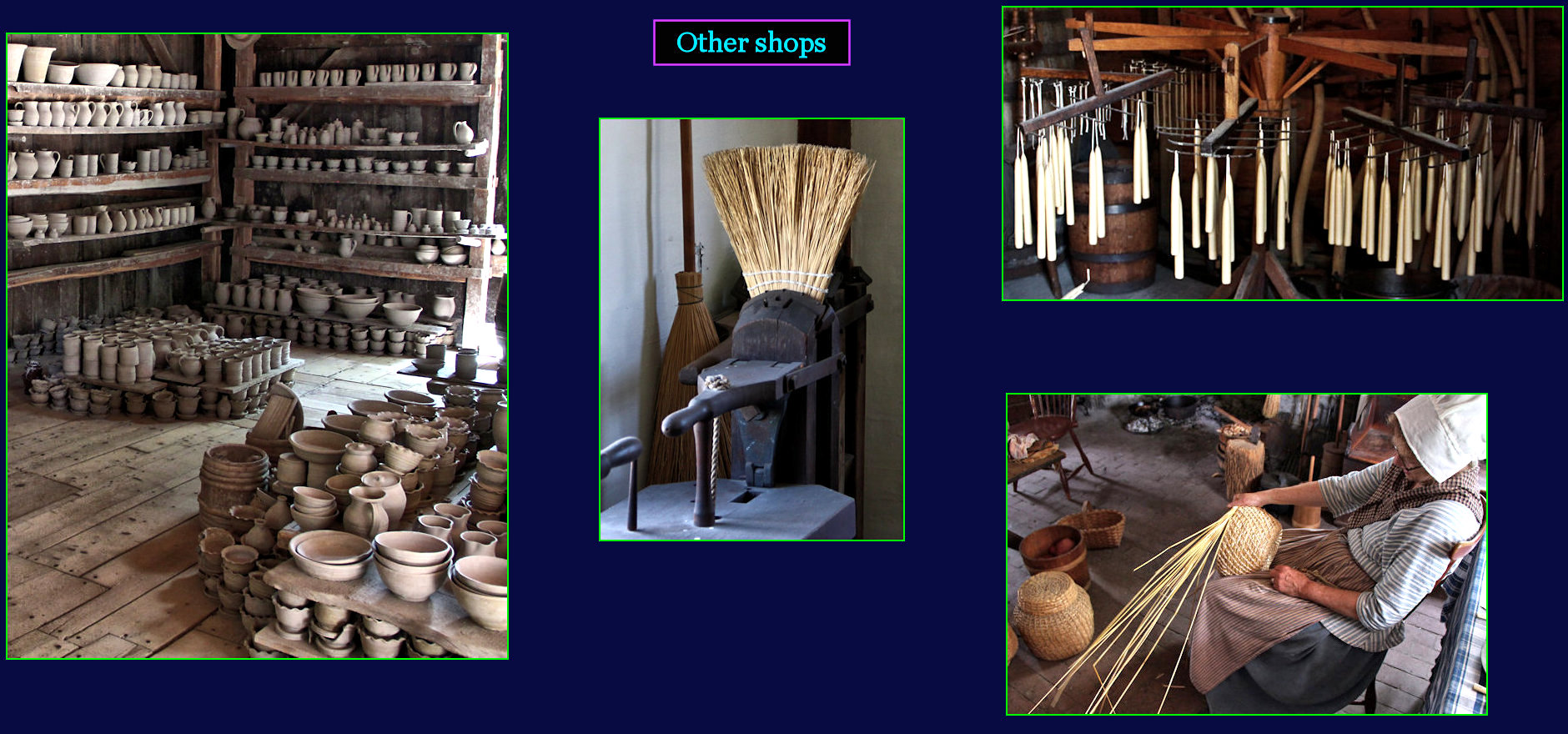 Craft shops, 1750